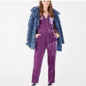 RACHEL ANTONOFF Jewel Jumpsuit in plum Size Small